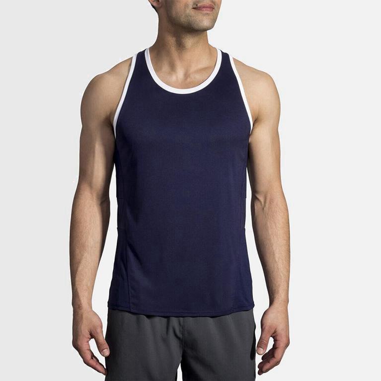 Brooks Stealth Hardlooptanktop voor Heren Blauw (MWFPE-4873)